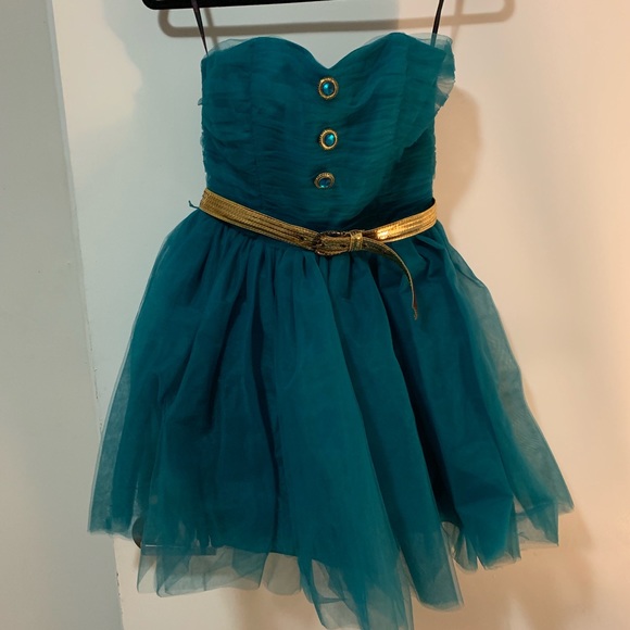 Betsey Johnson turquoise blue tutu dress - Picture 3 of 6